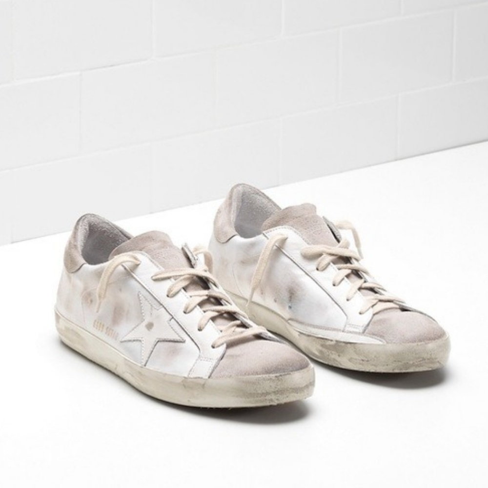Golden Goose White Lo-Top Sneakers *worn twice*